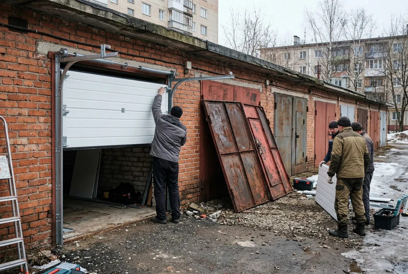 Замена гаражных ворот в Батайске